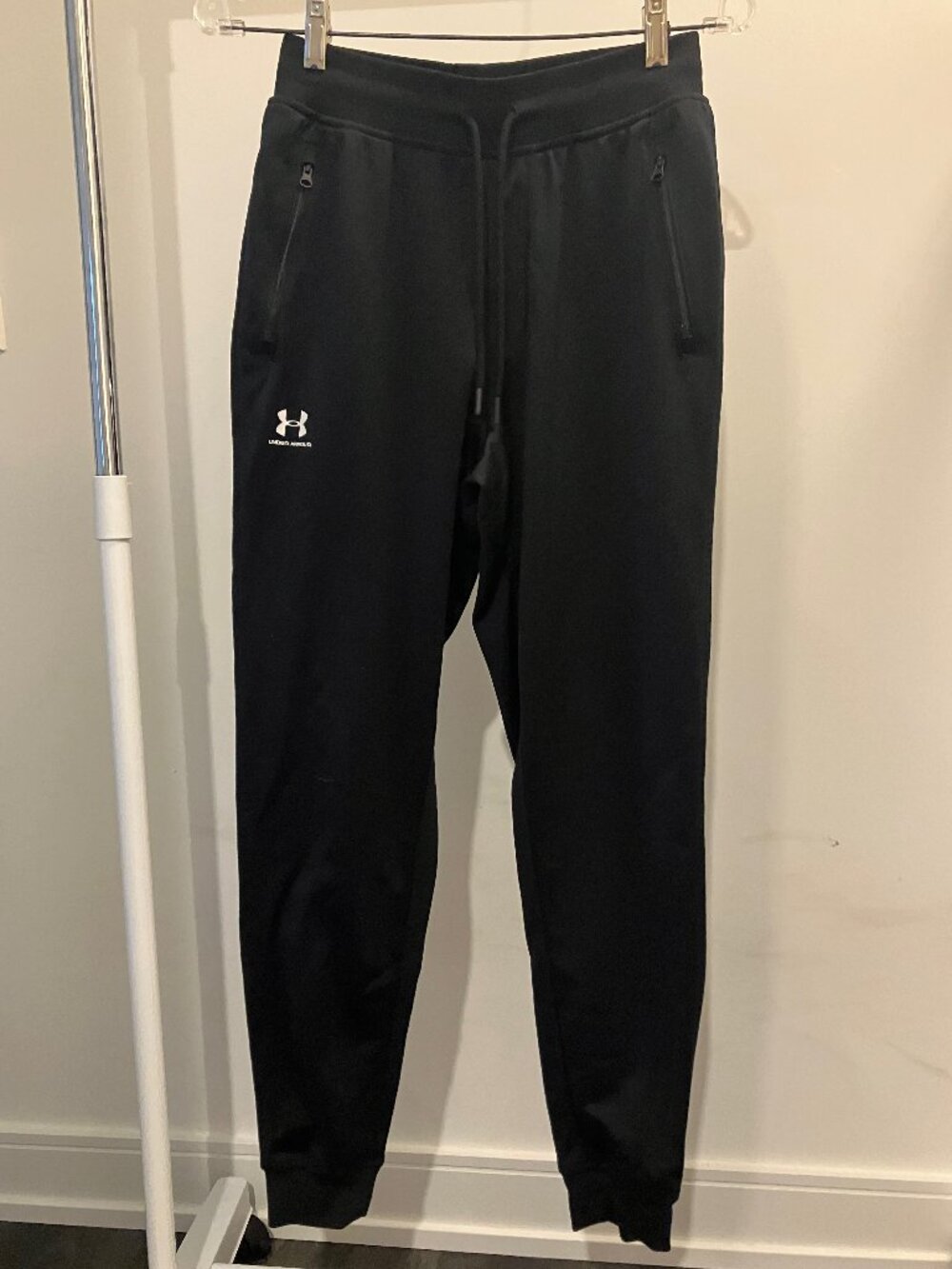 Under Armour athletic pants, men's US S, black